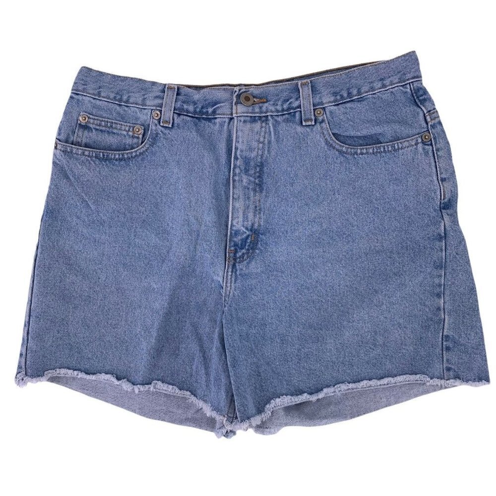 Vintage London Jeans Light Wash High Rise Cut-Off Jean Shorts Size 14 Mom